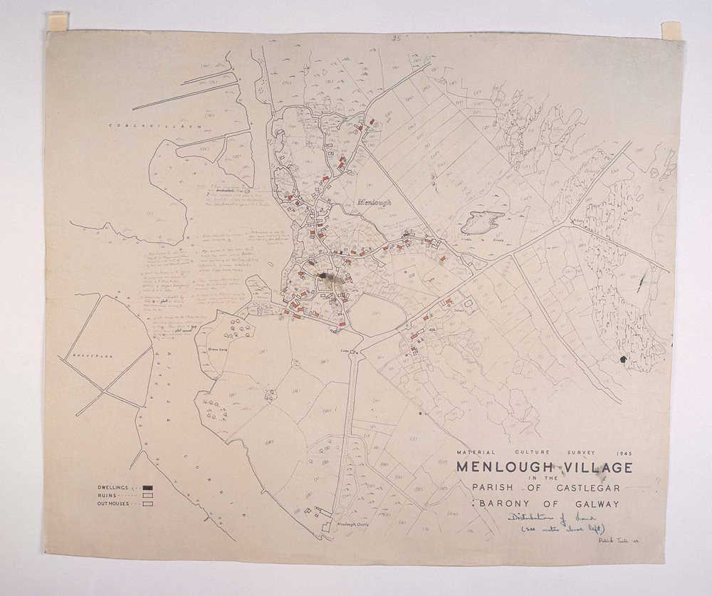 Menlough Village, Lough Corrib, Co. Galway, 1945: Architectural Drawings of Irish Traditional Houses 