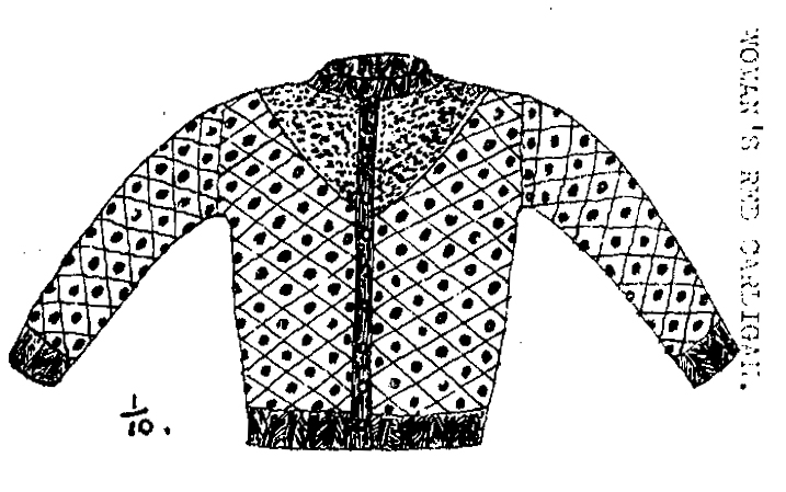 'Red Cardigan (acquired by the museum in 1937)'